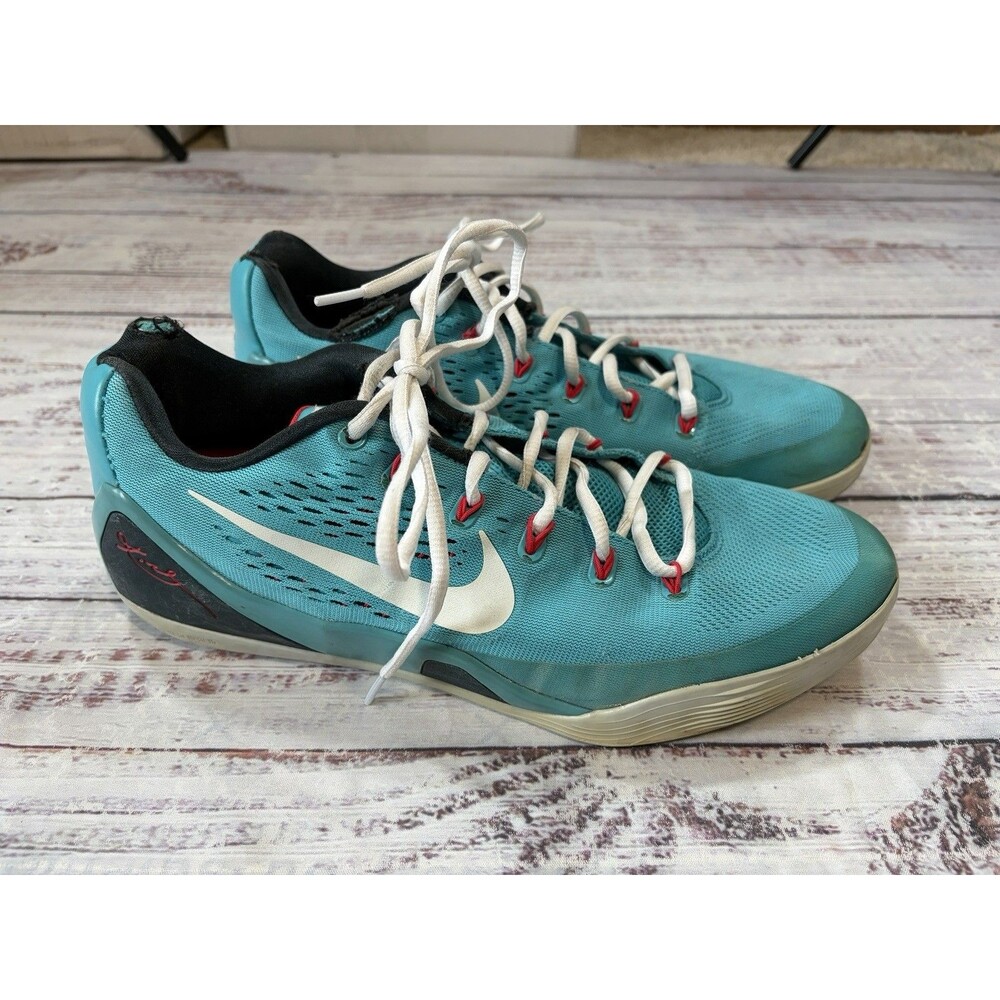 Nike Kobe Size 12 Pre owned Black Mamba Men's Tennis Shoes Black Turquoise